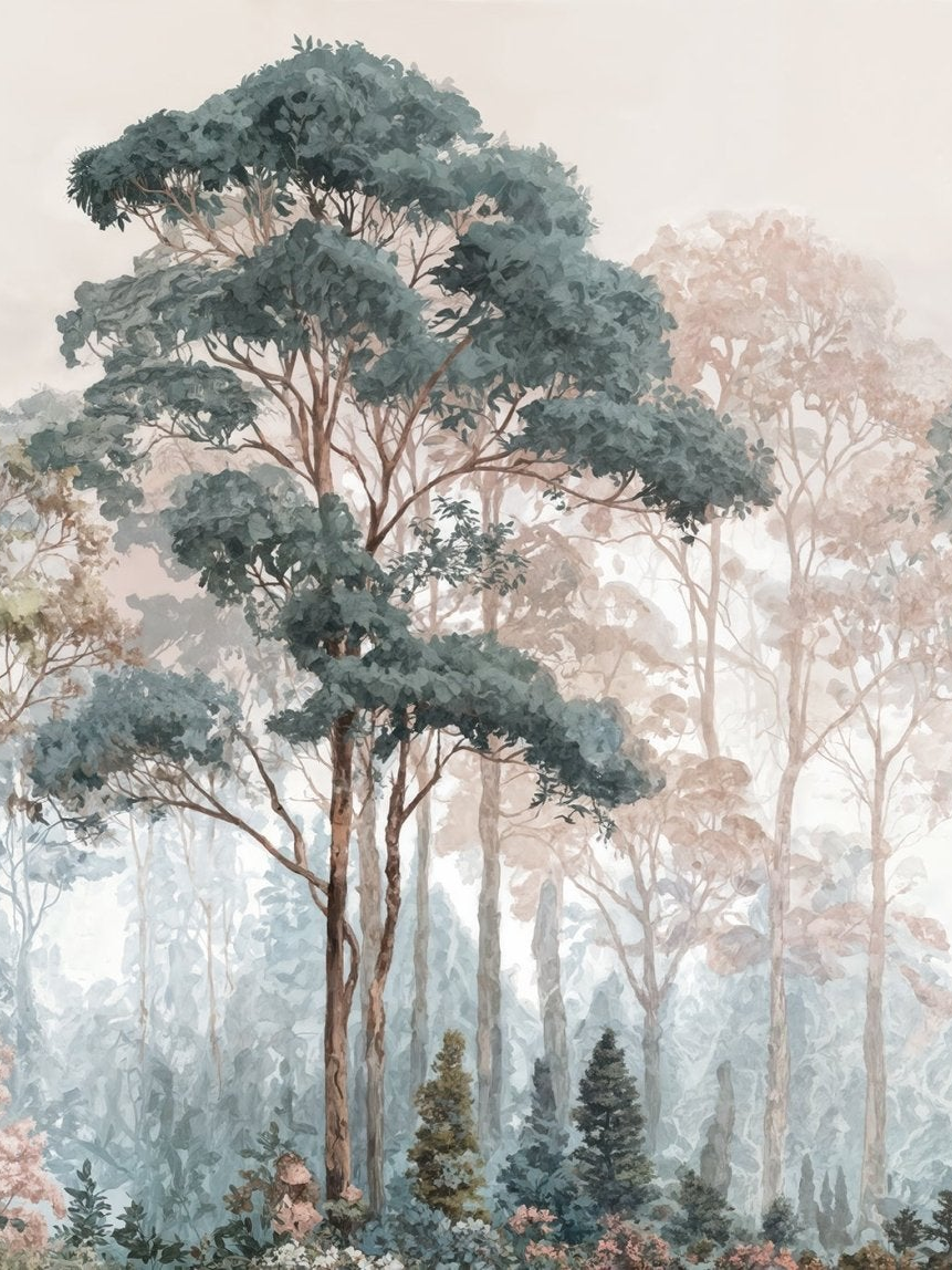Brume pastel au lever du jour