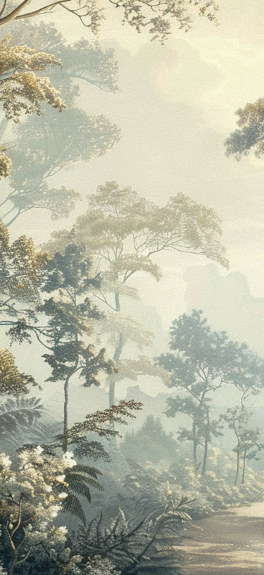 Paysage Forestier Brumeux
