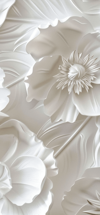Délicatesse en Blanc - Illulart: Papier peint panoramique