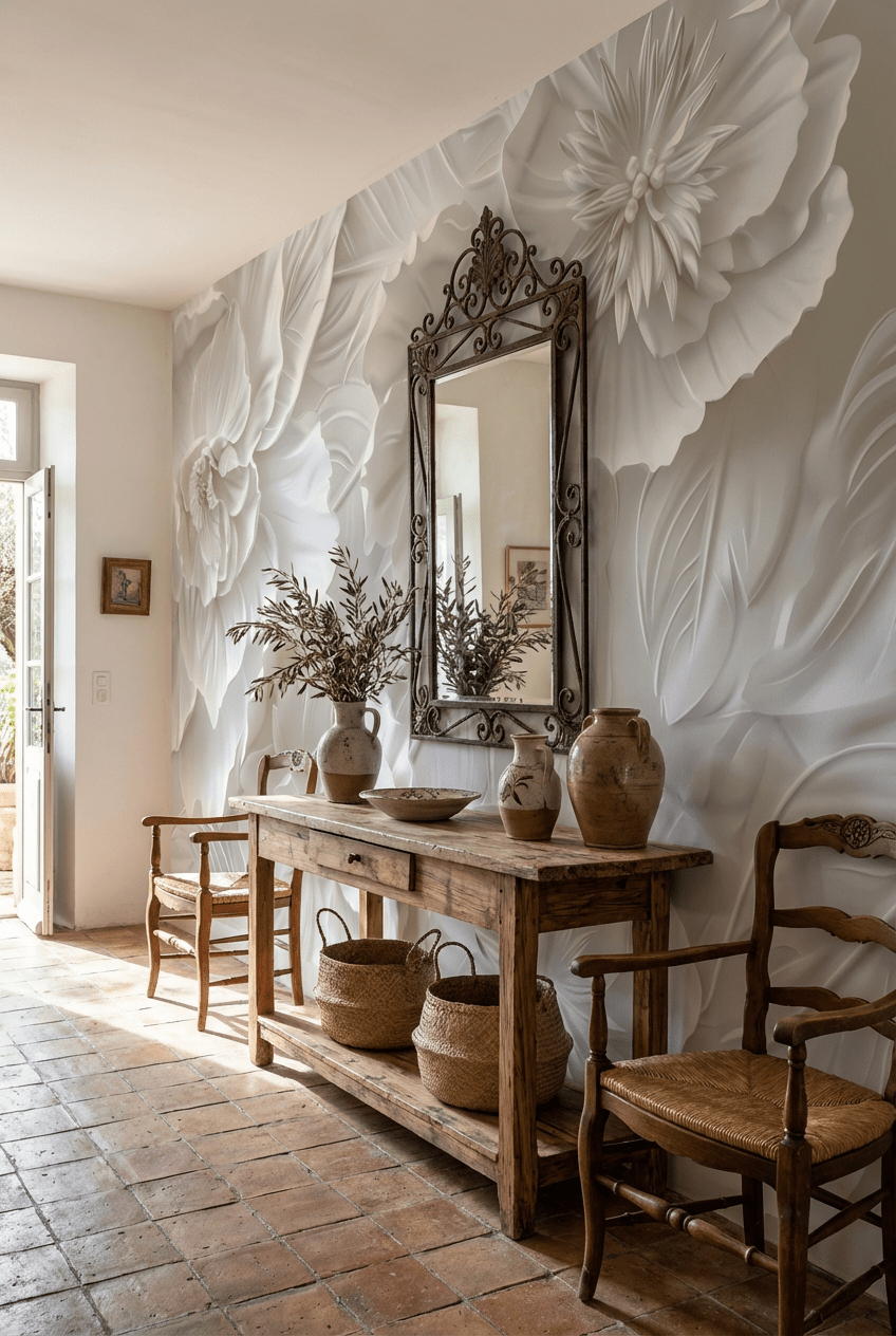 Délicatesse en Blanc - Illulart: Papier peint panoramique