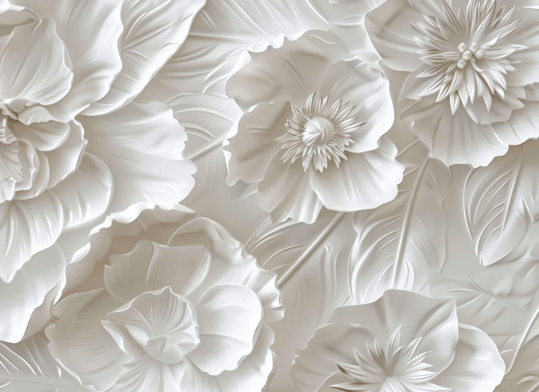 Délicatesse en Blanc - Illulart: Papier peint panoramique