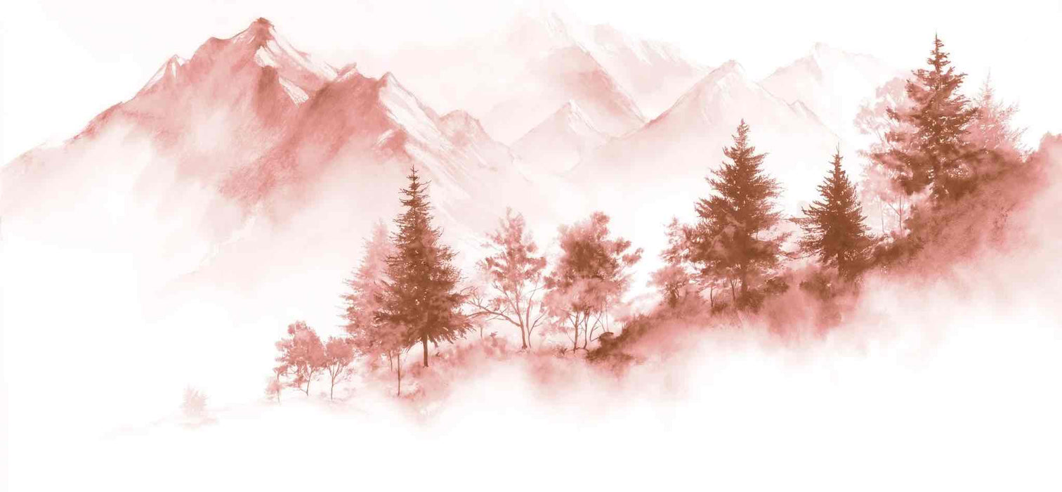 Douce Altitude – Papier peint montagne ambiance zen - Illulart: Papier peint panoramique
