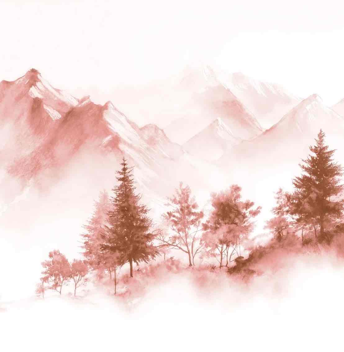 Douce Altitude – Papier peint montagne ambiance zen - Illulart: Papier peint panoramique