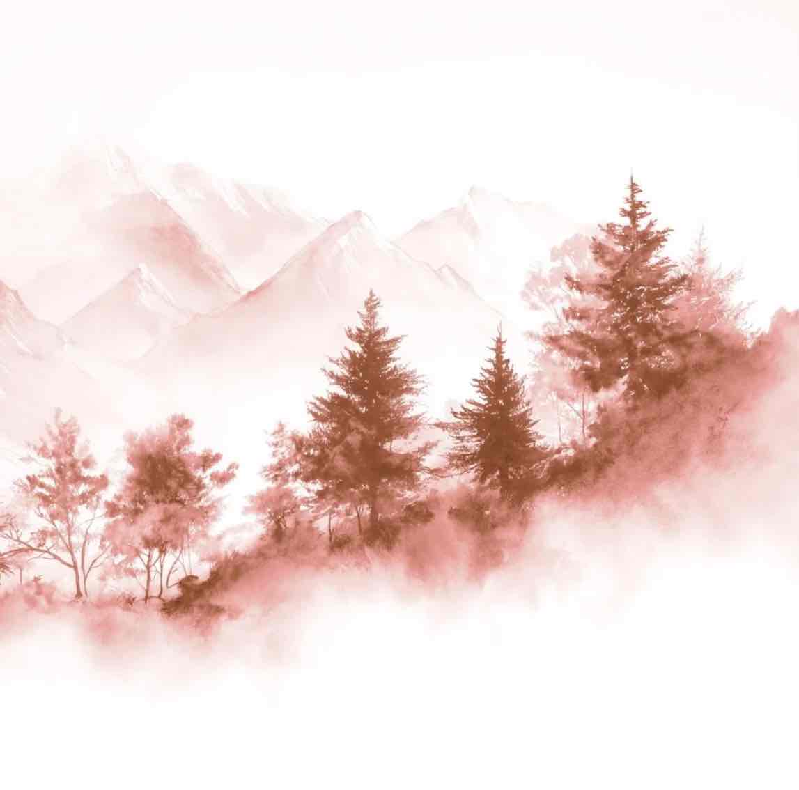 Douce Altitude – Papier peint montagne ambiance zen - Illulart: Papier peint panoramique