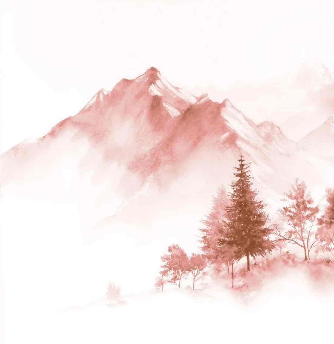 Douce Altitude – Papier peint montagne ambiance zen - Illulart: Papier peint panoramique