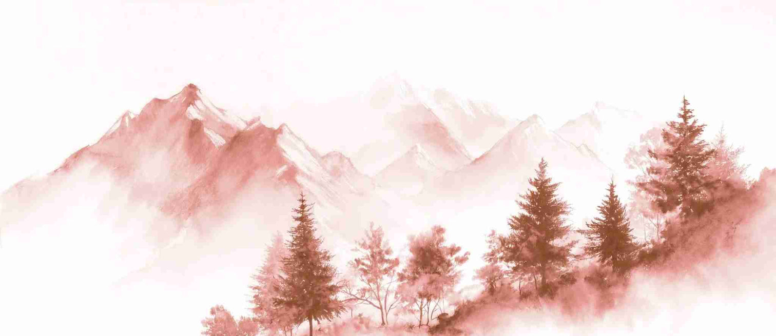 Douce Altitude – Papier peint montagne ambiance zen - Illulart: Papier peint panoramique