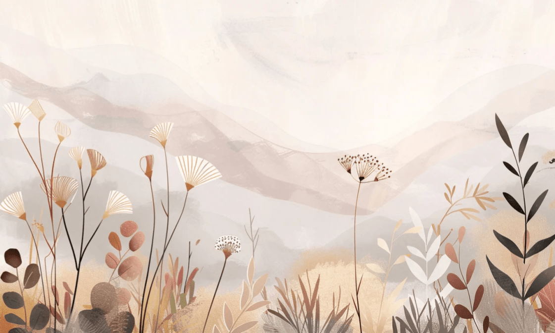 Douce Prairie – Revêtement Mural Panoramique Botanique - Illulart: Papier peint panoramique