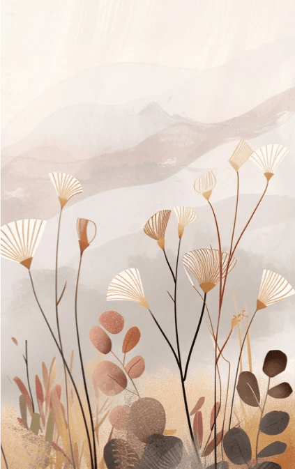 Douce Prairie – Revêtement Mural Panoramique Botanique - Illulart: Papier peint panoramique