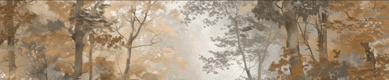 Douceur d'Automne: Papier Peint Forêt et Brume Matinale - Illulart: Papier peint panoramique