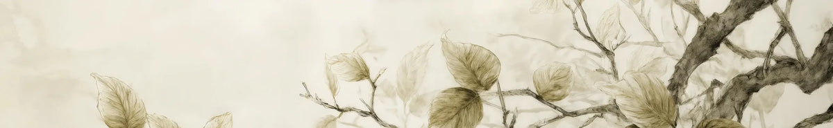 Douceur de l’arbre – Papier Peint Branches Délicates au Feuillage Tendre - Illulart: Papier peint panoramique