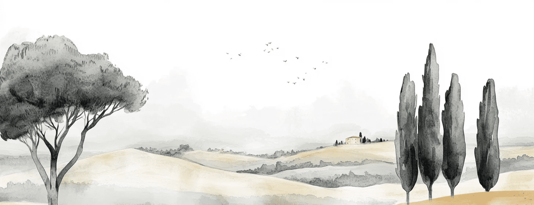Douceur des Collines toscanes - Illulart: Papier peint panoramique