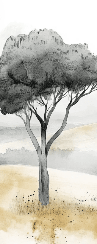 Douceur des Collines toscanes - Illulart: Papier peint panoramique