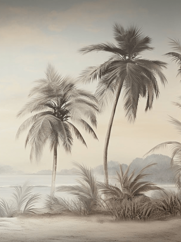Doux palmiers - Illulart: Papier peint panoramique