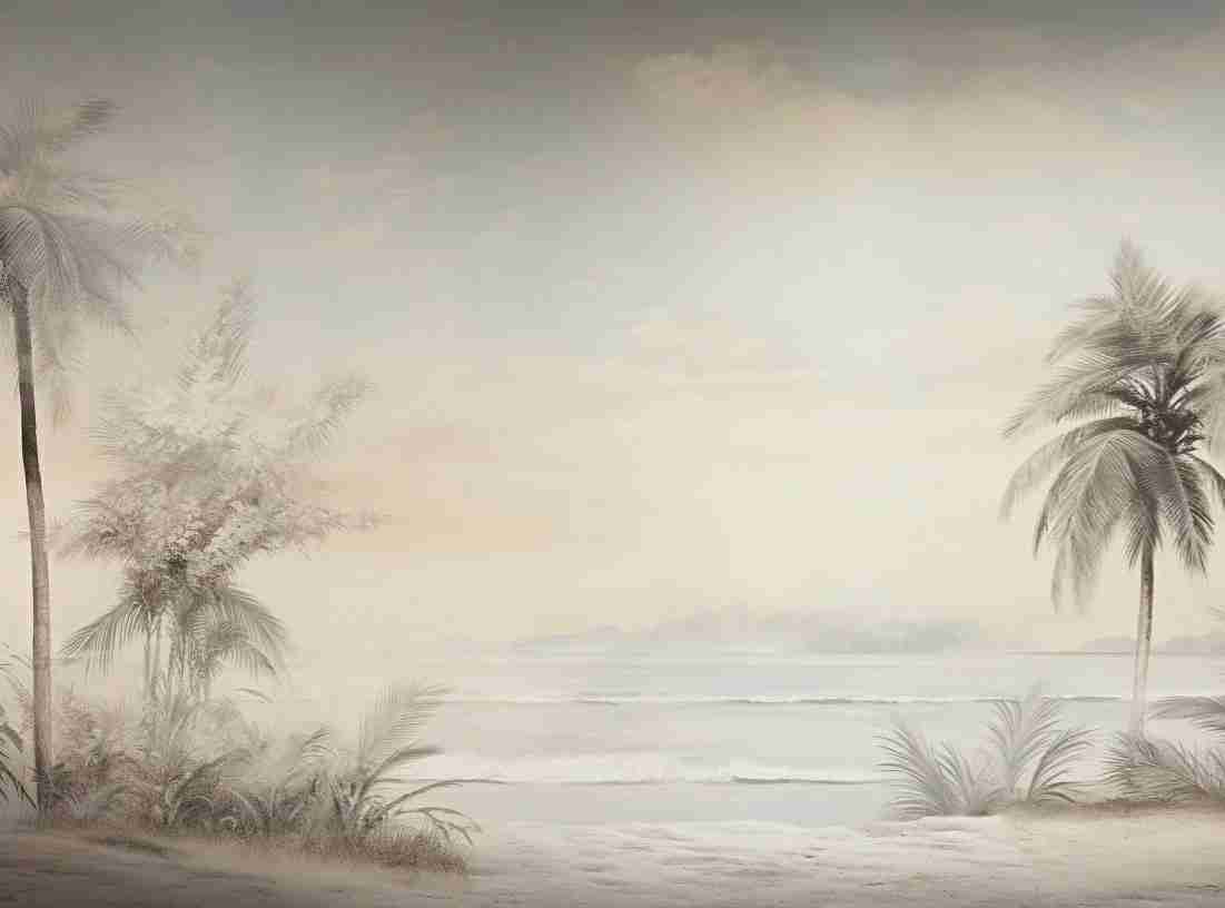 Doux palmiers - Illulart: Papier peint panoramique