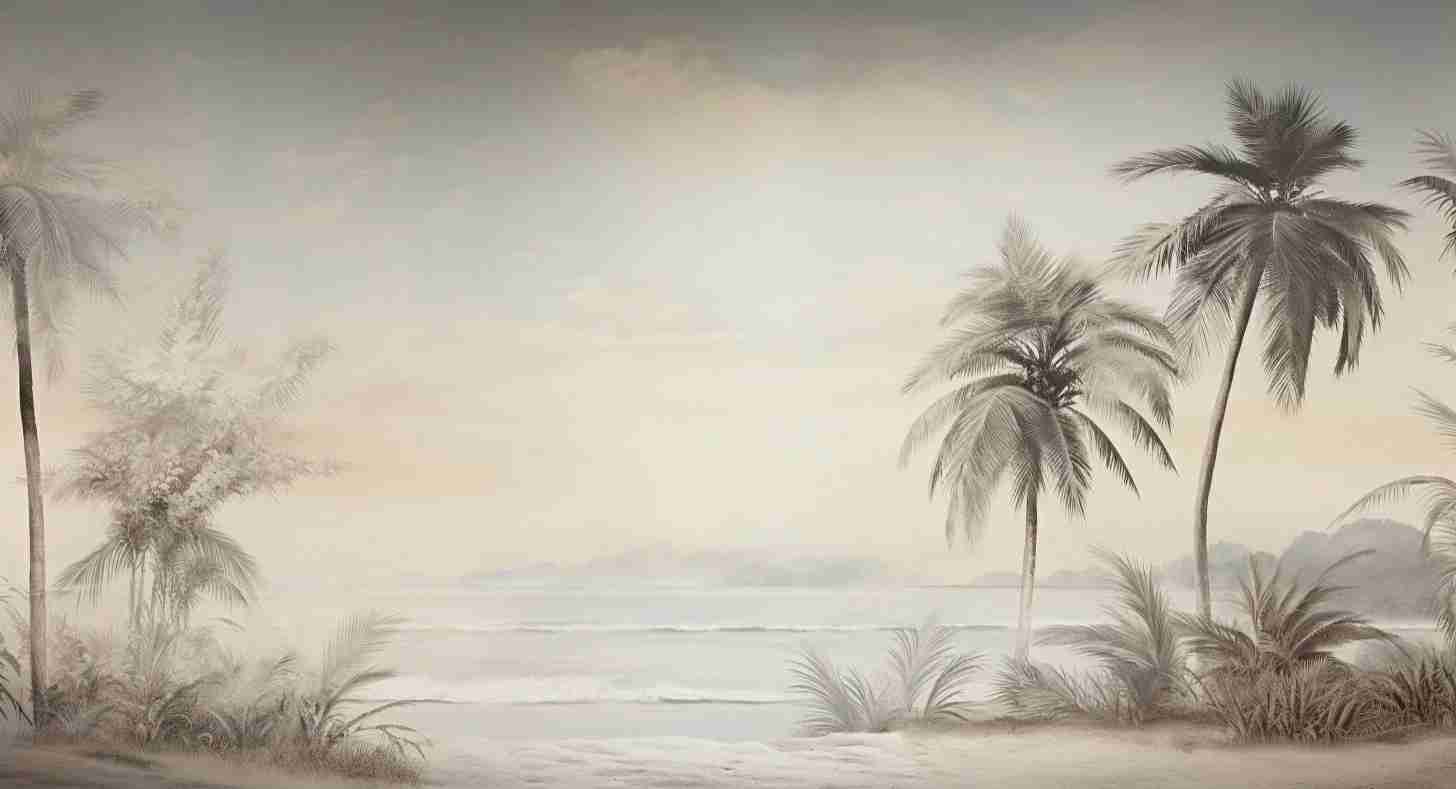 Doux palmiers - Illulart: Papier peint panoramique