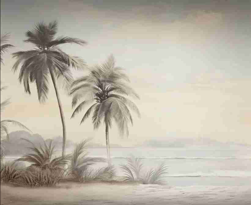 Doux palmiers - Illulart: Papier peint panoramique