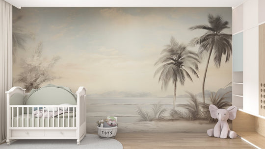 Doux palmiers - Illulart: Papier peint panoramique