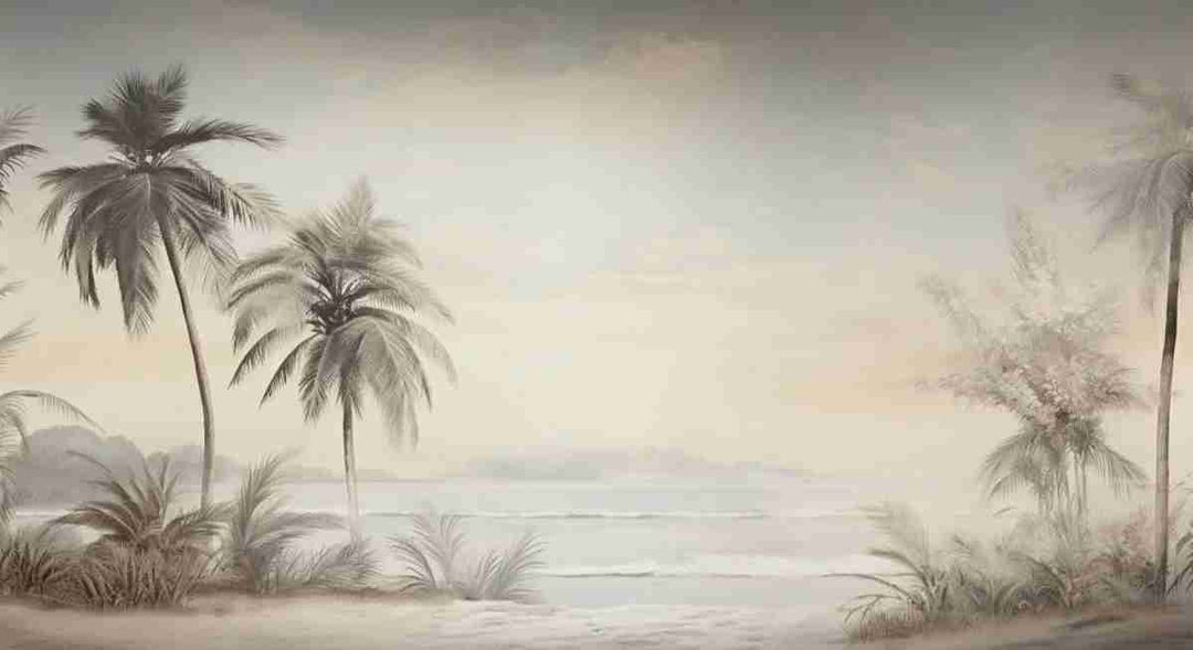 Doux palmiers - Illulart: Papier peint panoramique