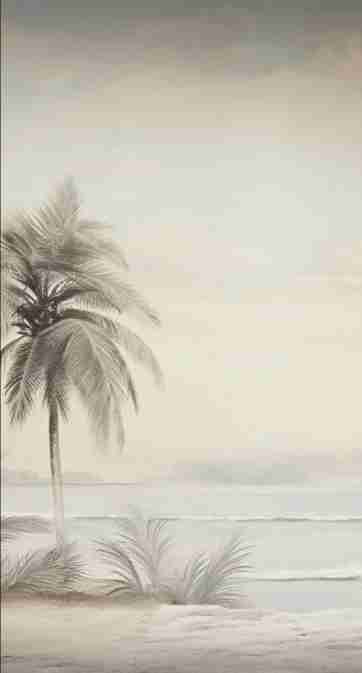 Doux palmiers - Illulart: Papier peint panoramique