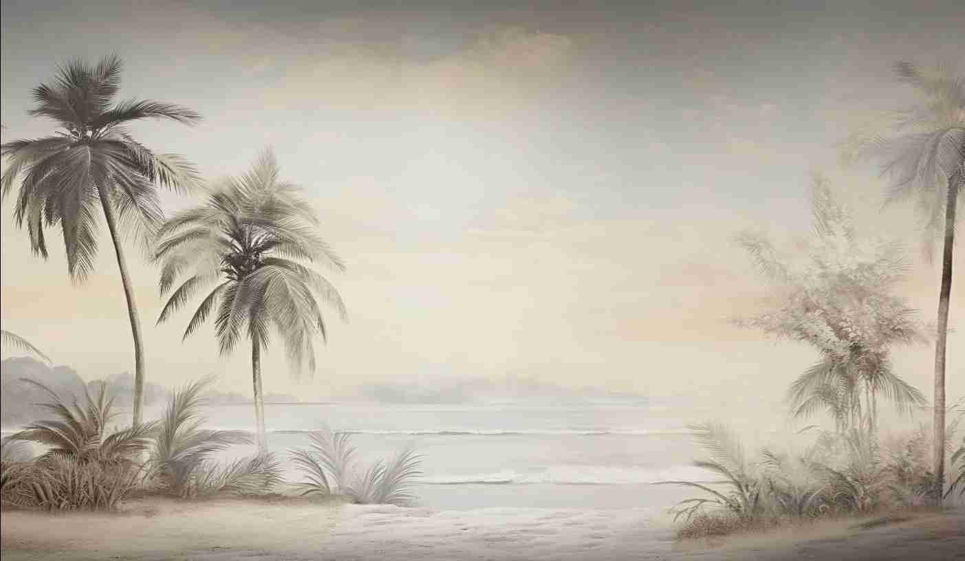 Doux palmiers - Illulart: Papier peint panoramique