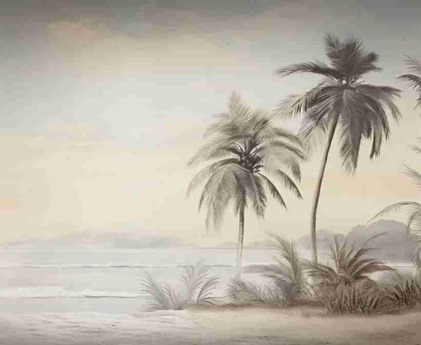 Doux palmiers - Illulart: Papier peint panoramique