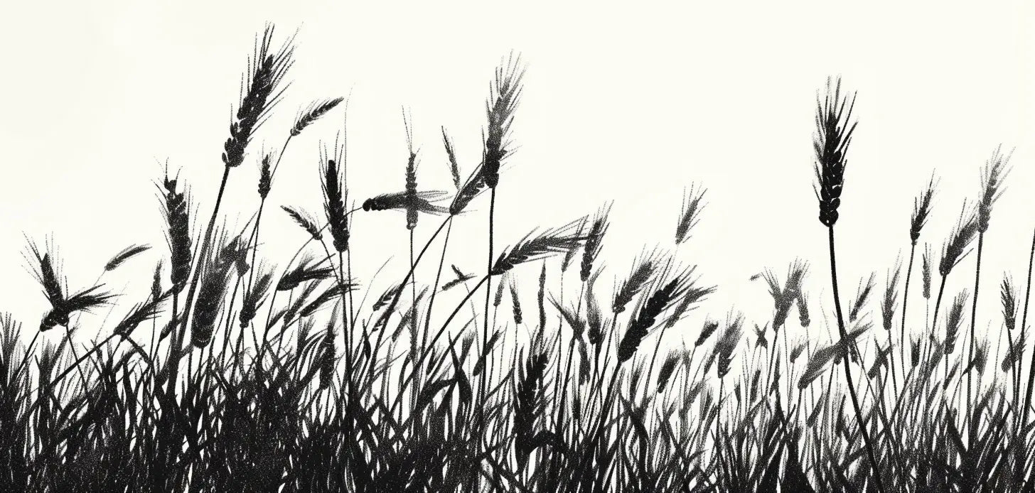 Echos du vent dans les épis - papier peint monochrome - Illulart: Papier peint panoramique