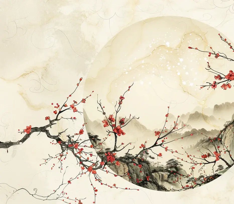 Éclat de Printemps en Peinture Chinoise - Illulart: Papier peint panoramique