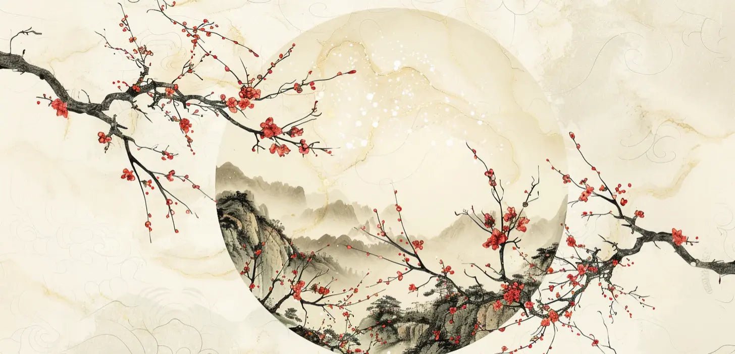 Éclat de Printemps en Peinture Chinoise - Illulart: Papier peint panoramique