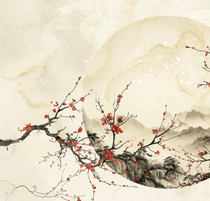 Éclat de Printemps en Peinture Chinoise - Illulart: Papier peint panoramique