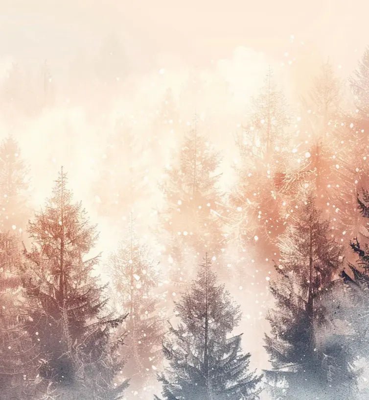 Éclat du Givre : Forêt Enneigée - Illulart: Papier peint panoramique
