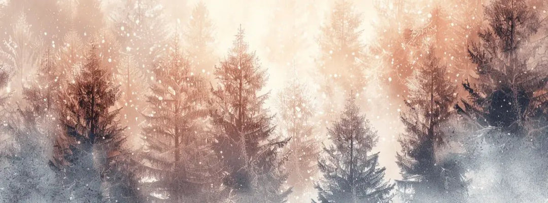 Éclat du Givre : Forêt Enneigée - Illulart: Papier peint panoramique