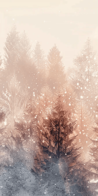 Éclat du Givre : Forêt Enneigée - Illulart: Papier peint panoramique