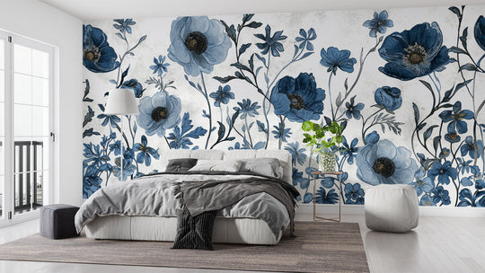 Blue floral burst