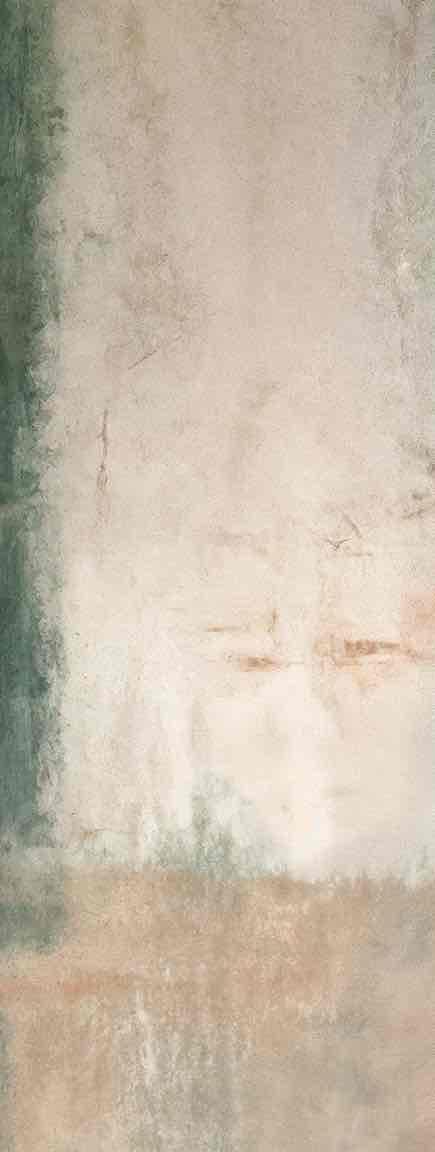 Éclats bruts en vert et sable – Papier peint abstrait - Illulart: Papier peint panoramique