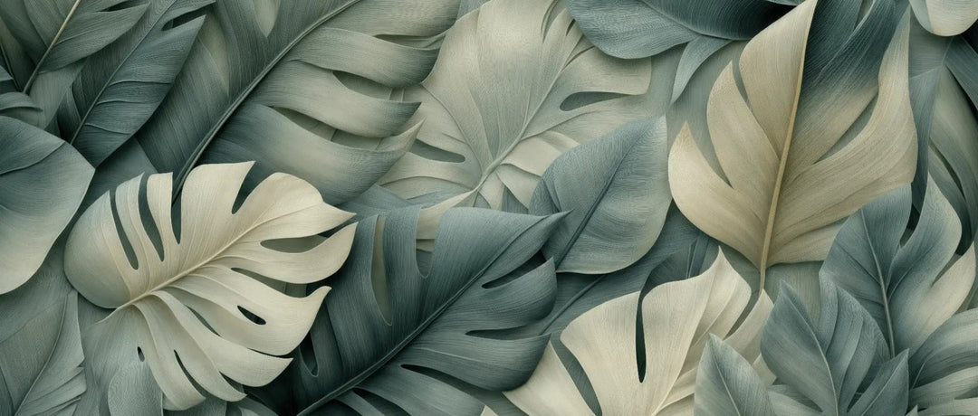 Éclats de Vert Sauge – Papier peint feuillage chic et minimaliste - Illulart: Papier peint panoramique