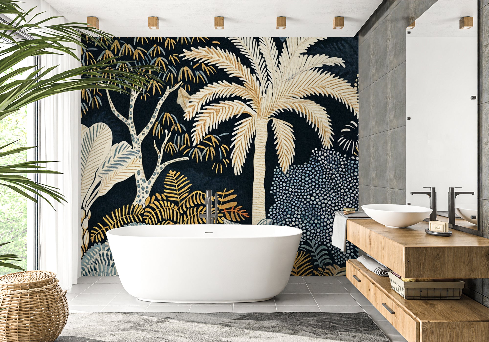 Éclat Tropical – Luxuriance Murale en Grand Format