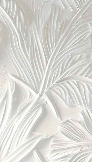 Élégance florale sculptée en blanc
