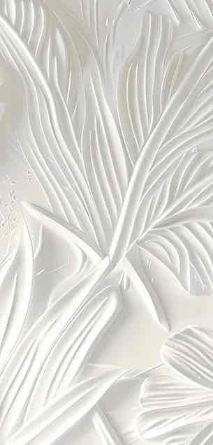 Élégance florale sculptée en blanc