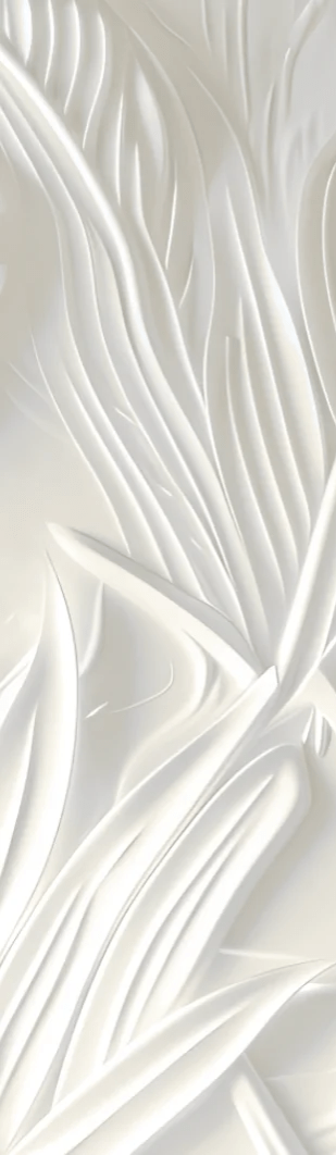 Élégance florale sculptée en blanc - Illulart: Papier peint panoramique