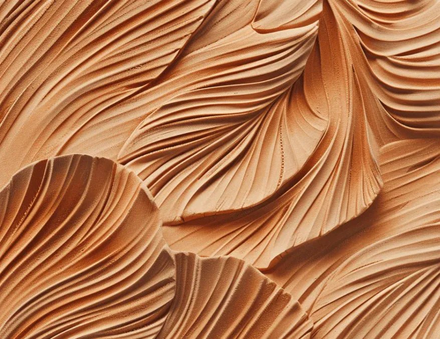 Élégance Sculpturale en Texture d'Argile - Illulart: Papier peint panoramique