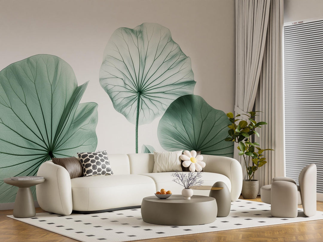 Esprit Lotus - Un Papier Peint Raffiné aux Teintes Douces - Illulart: Papier peint panoramique