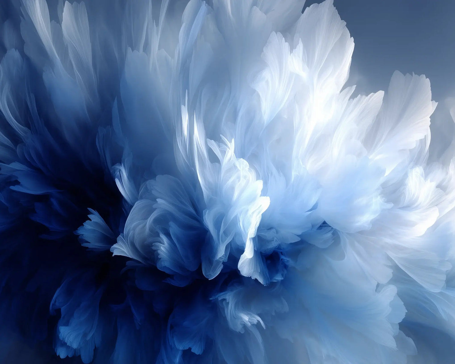 Evanescence Bleue – Papier peint panoramique élégant et apaisant - Illulart: Papier peint panoramique
