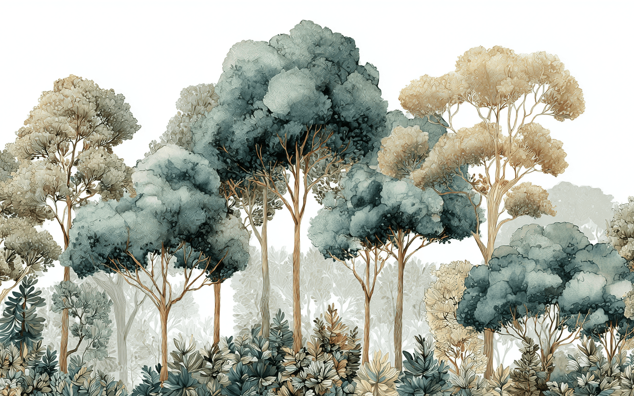 Évasion Boisée - Illulart: Papier peint panoramique