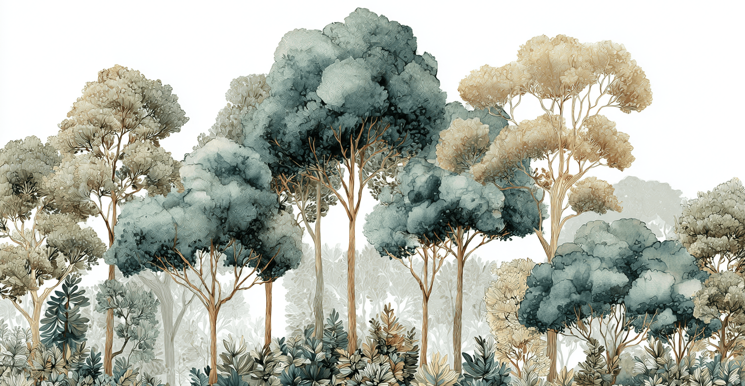 Évasion Boisée - Illulart: Papier peint panoramique