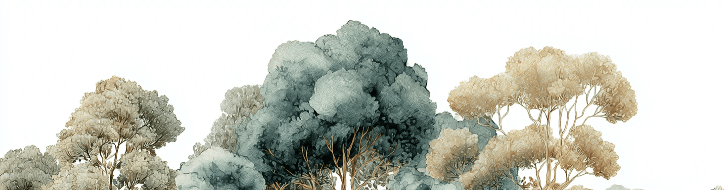 Évasion Boisée Vert Sauge – Papier peint panoramique forêt