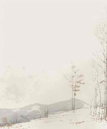 Évasion en Forêt : Une Balade Dans les Bois Gris et Minimaliste - Illulart: Papier peint panoramique