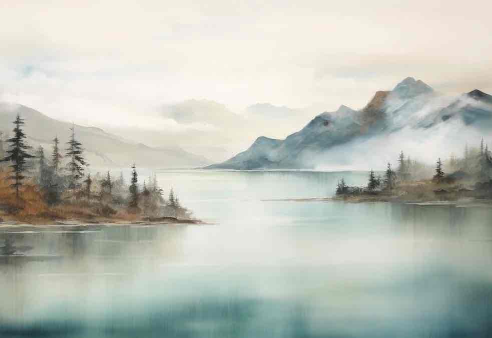 Evasion lacustre - Illulart: Papier peint panoramique