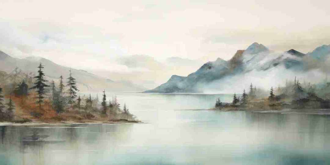 Evasion lacustre - Illulart: Papier peint panoramique