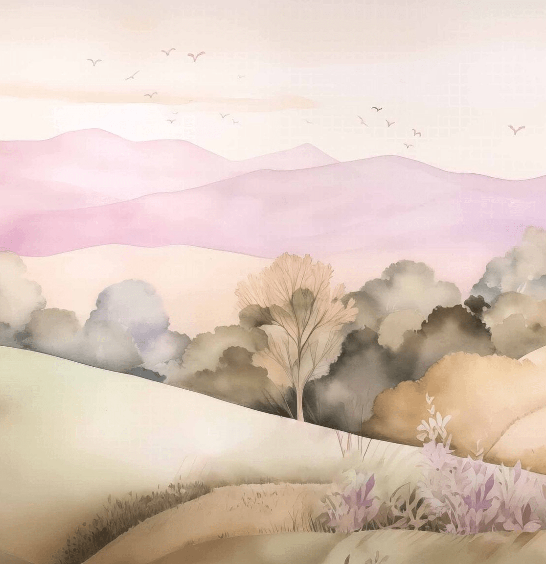 Évasion Pastel - Illulart: Papier peint panoramique
