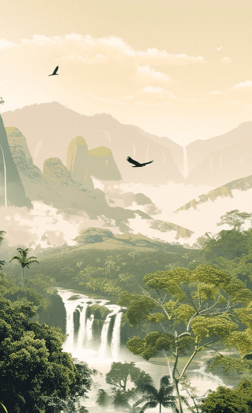 Evasion tropicale - Illulart: Papier peint panoramique